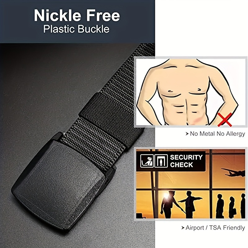Men's Tactical Belt Quick Release Braided Nylon Heavy Duty Adjustable Strap